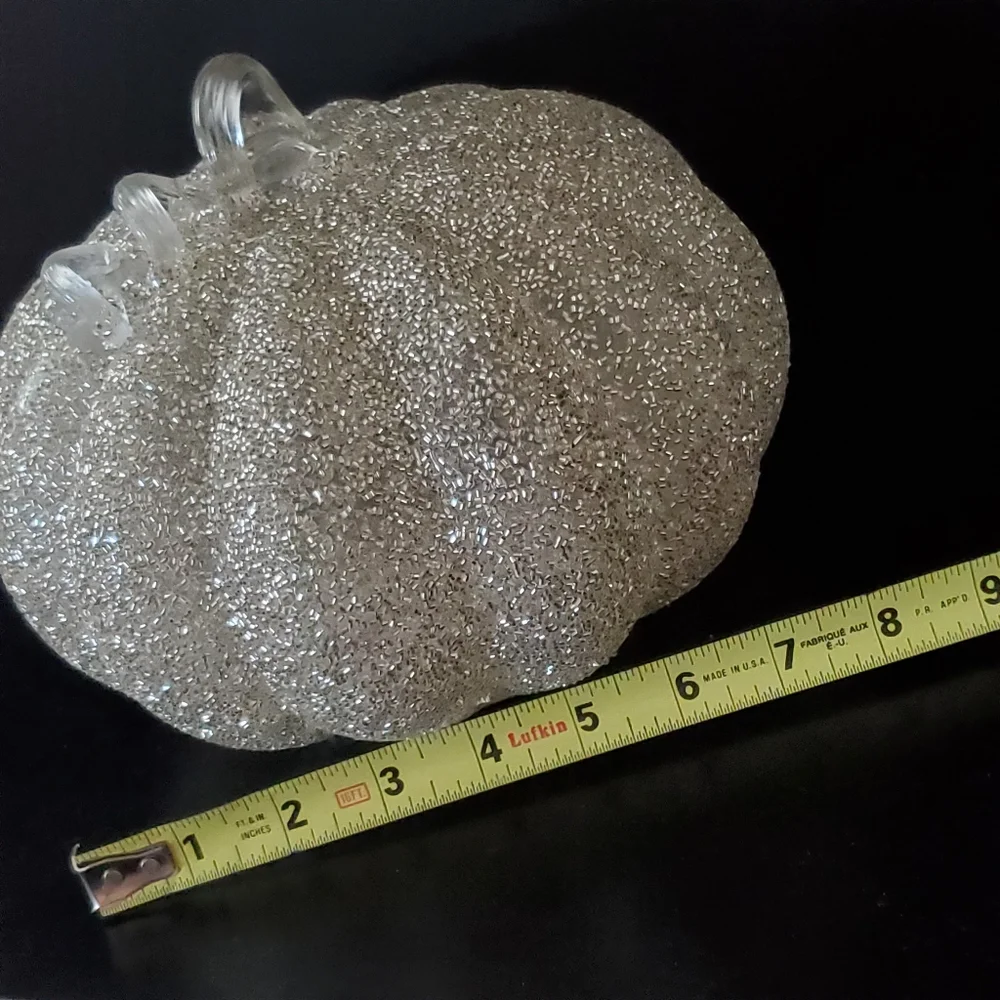 Z Gallerie Glittering Sequin Bead Glass Pumpkin Bella 7